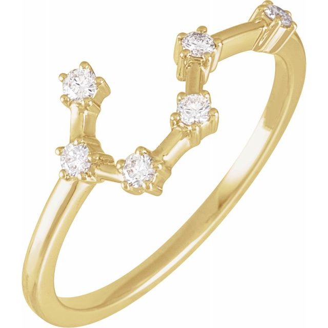 Diamond Zodiac Constellation Ring Taurus