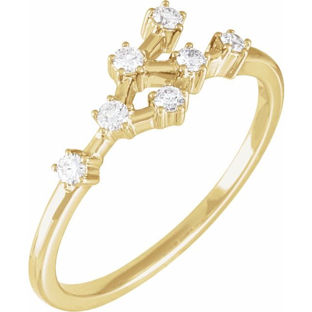Diamond Zodiac Constellation Ring Cancer