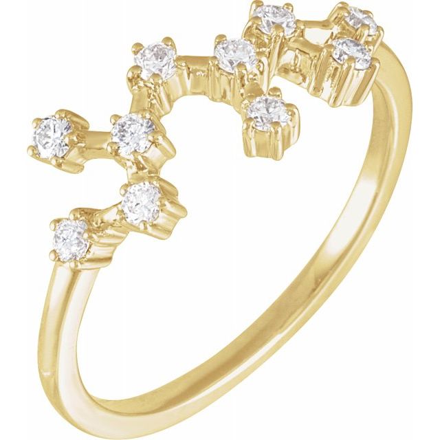 Diamond Zodiac Constellation Ring Sagittarius