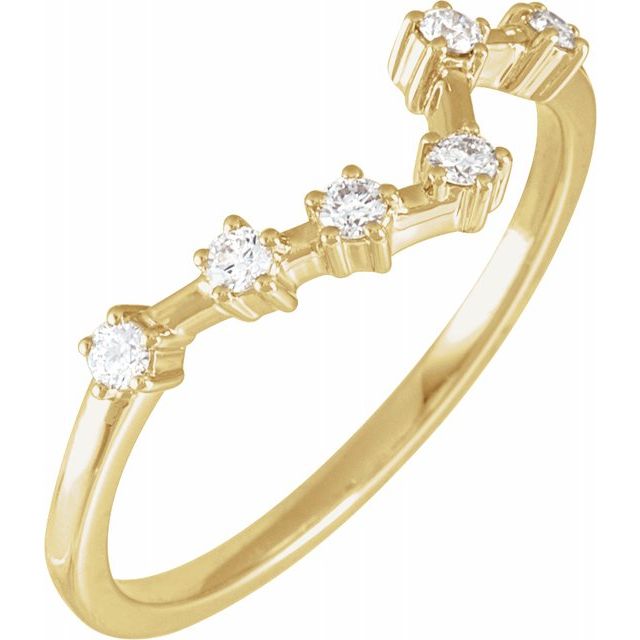 Diamond Zodiac Constellation Ring Pisces