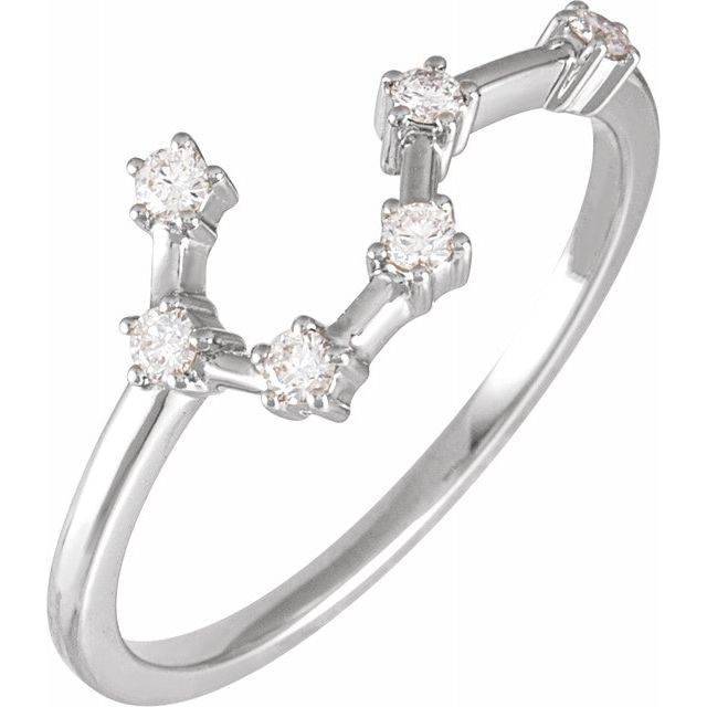 Diamond Zodiac Constellation Ring Taurus