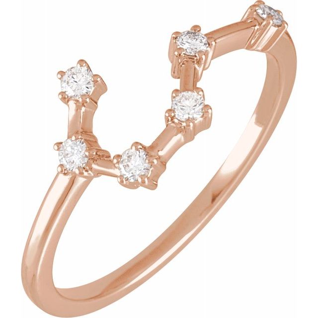 Diamond Zodiac Constellation Ring Taurus