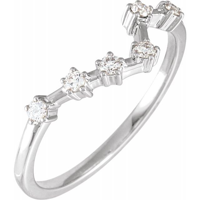 Diamond Zodiac Constellation Ring Pisces