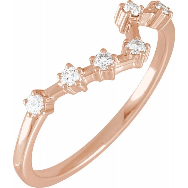 Diamond Zodiac Constellation Ring Pisces