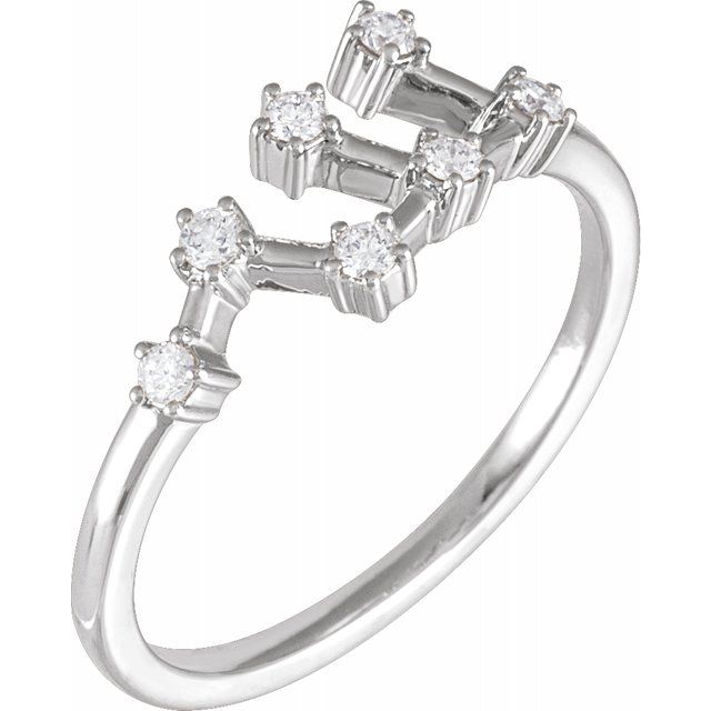 Diamond Zodiac Constellation Ring Virgo