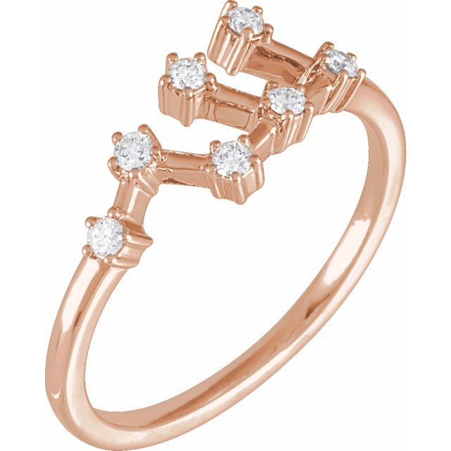 Diamond Zodiac Constellation Ring Virgo