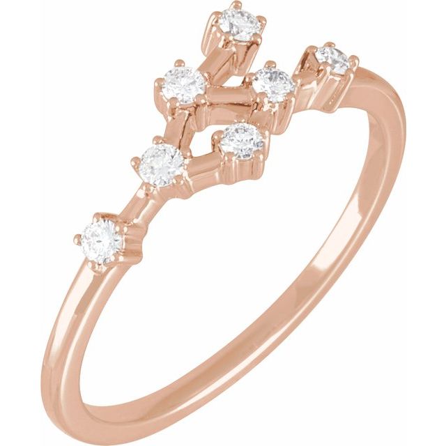 Diamond Zodiac Constellation Ring Cancer