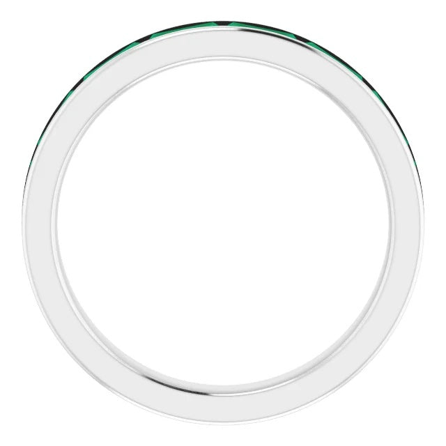 Emerald Baguette Stackable Ring