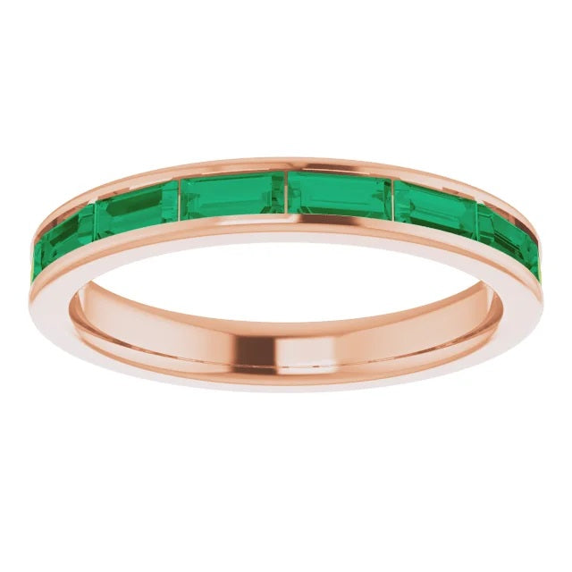Emerald Baguette Stackable Ring
