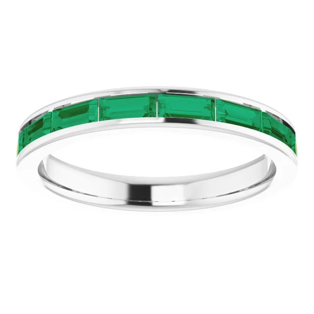 Emerald Baguette Stackable Ring