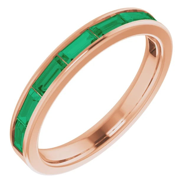 Emerald Baguette Stackable Ring