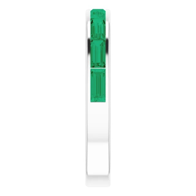Emerald Baguette Stackable Ring