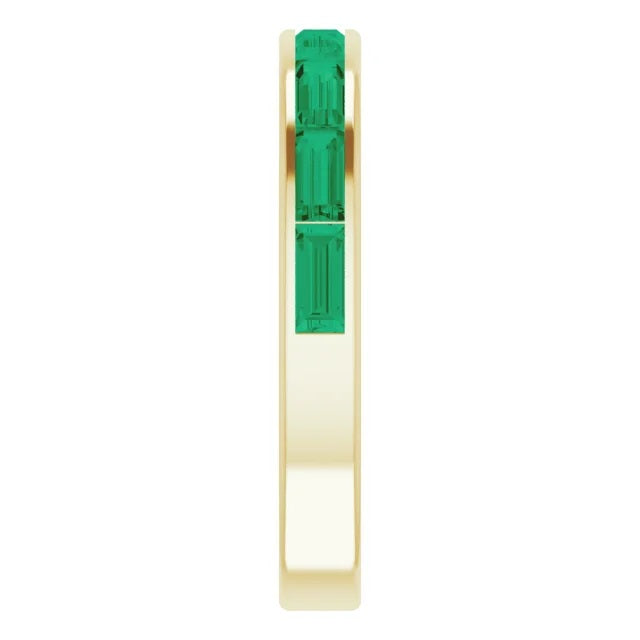 Emerald Baguette Stackable Ring