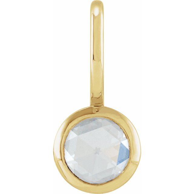 Rose-Cut Natural Diamond Charm Pendant