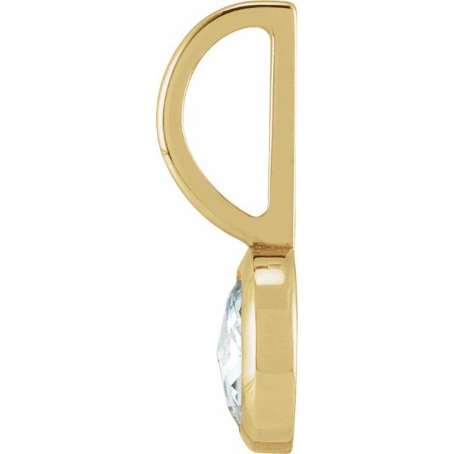 Rose-Cut Natural Diamond Charm Pendant