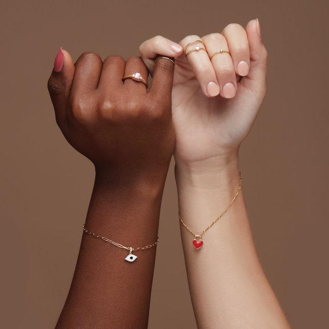 Enamel Heart Charm Pendant