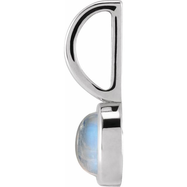 Natural Rainbow Moonstone Charm Pendant