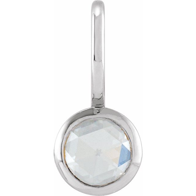 Rose-Cut Natural Diamond Charm Pendant