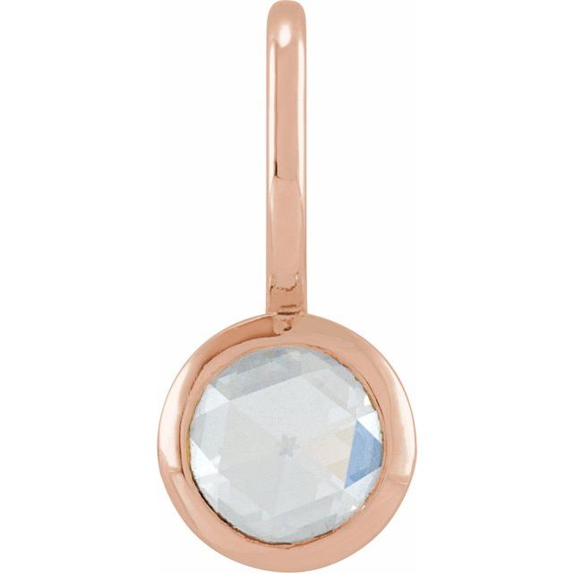 Rose-Cut Natural Diamond Charm Pendant