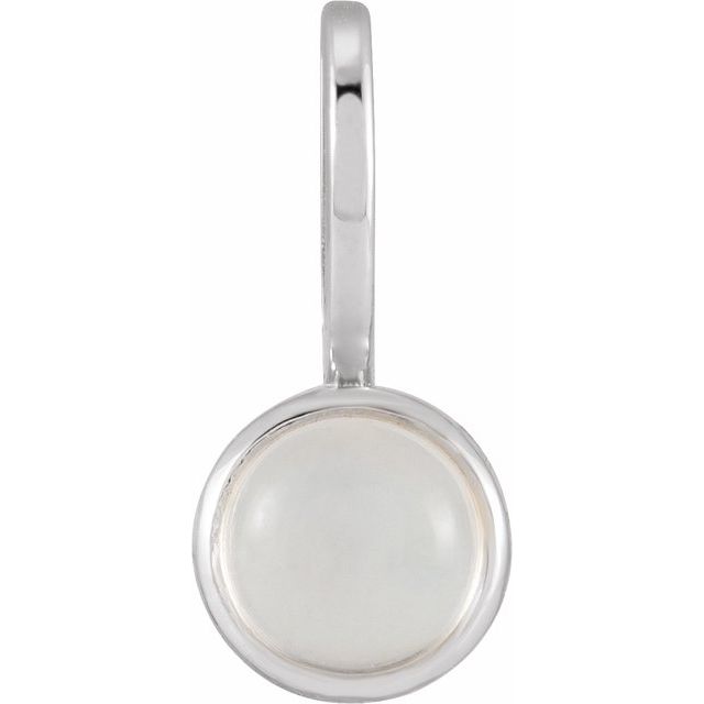 Natural Rainbow Moonstone Charm Pendant