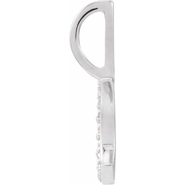 Natural Diamond Crescent Moon Charm Pendant