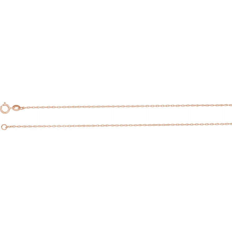 Rose 1 mm Barely There Rope Chain by Blue Rubi
