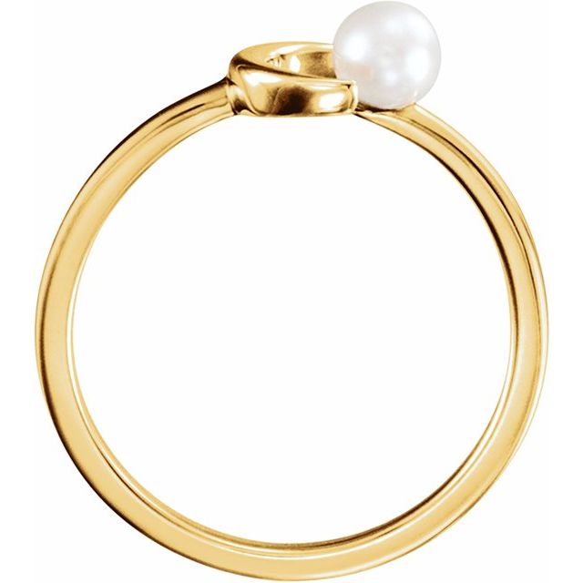 Freshwater Pearl Crescent Moon Ring
