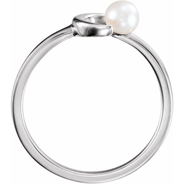 Freshwater Pearl Crescent Moon Ring