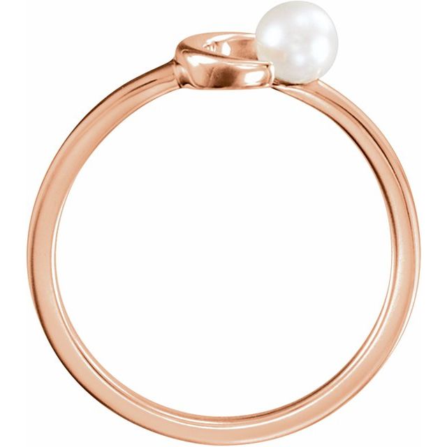 Freshwater Pearl Crescent Moon Ring