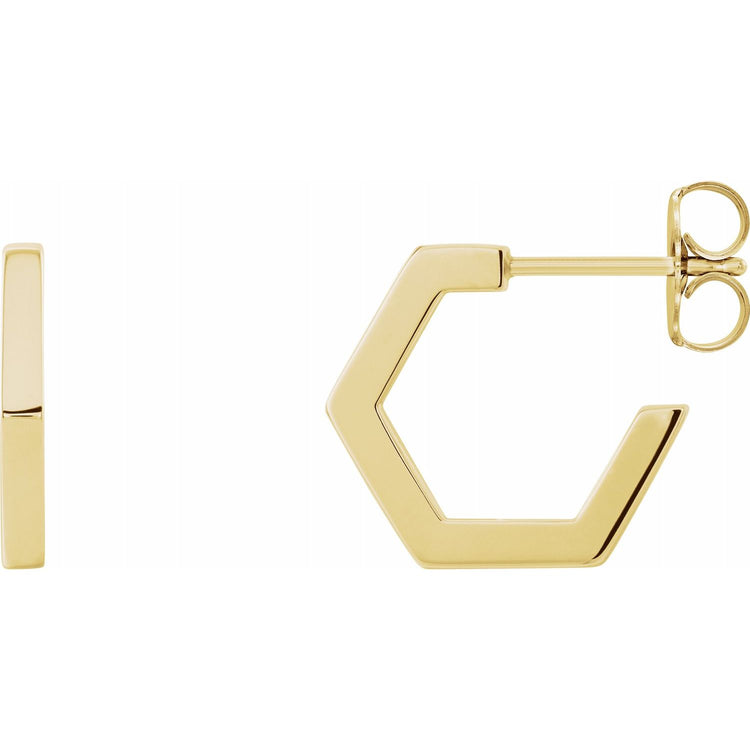 Geometric Hoop Huggies