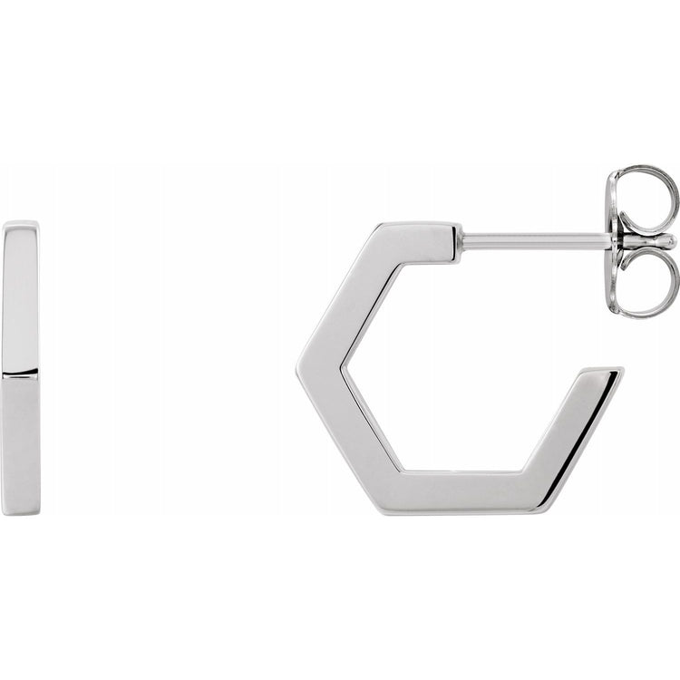 Geometric Hoop Huggies