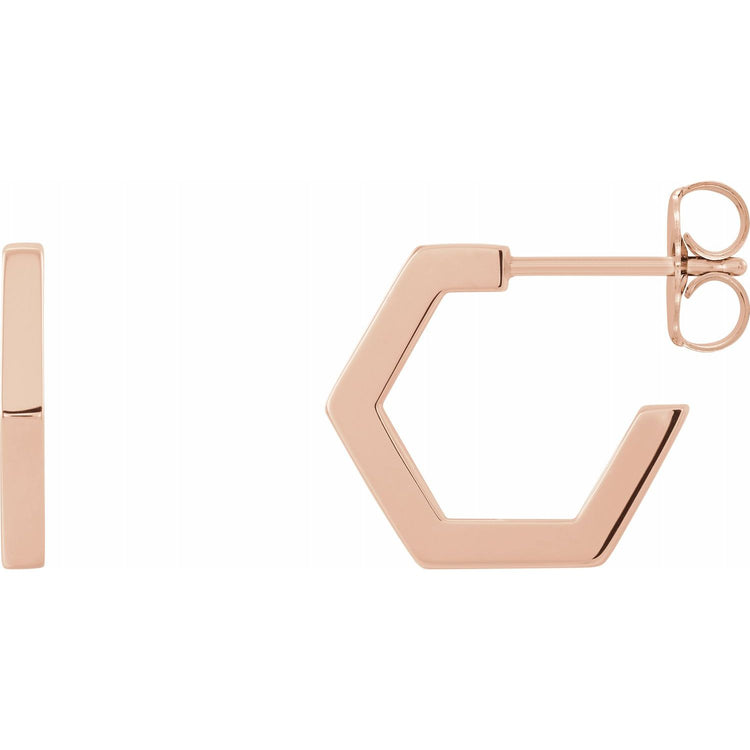 Geometric Hoop Huggies