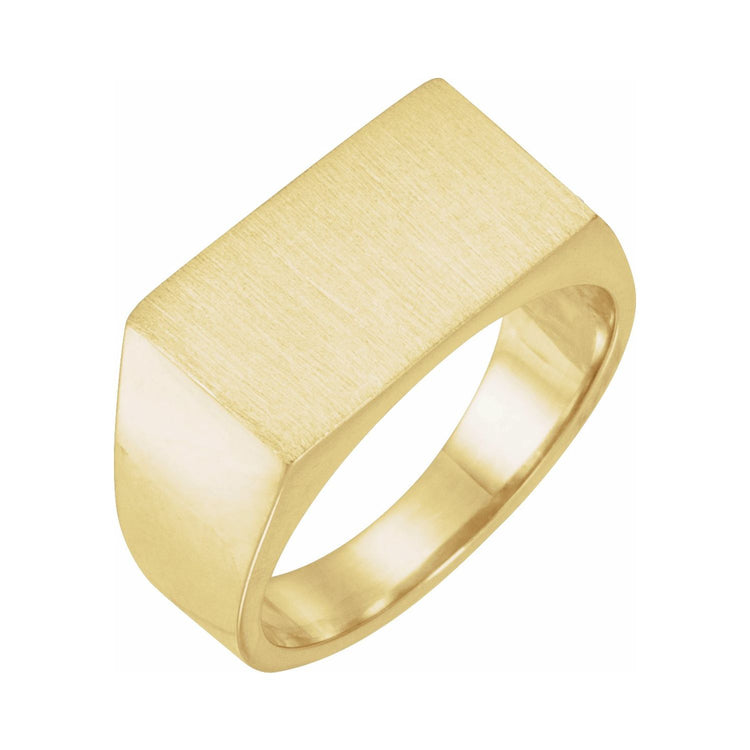 Rectangle Signet Gold Ring