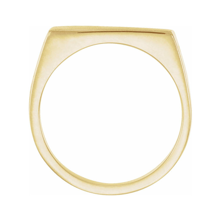 Rectangle Signet Gold Ring