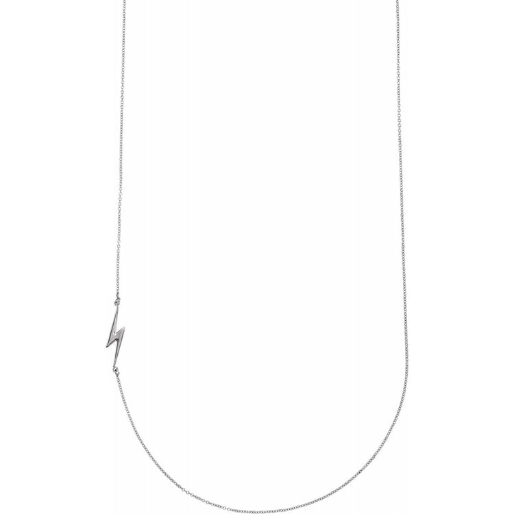 Blue Rubi Gold Lightning Bolt Necklace
