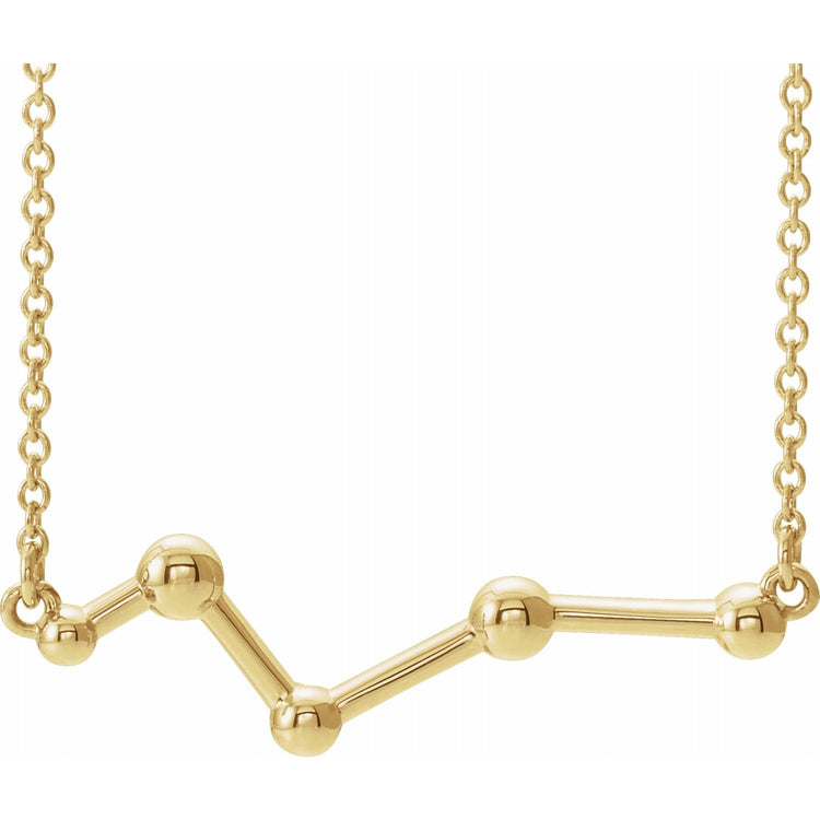 Blue Rubi Constellation Bar Necklace