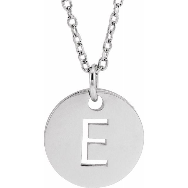 Gold Initial Disc Necklac