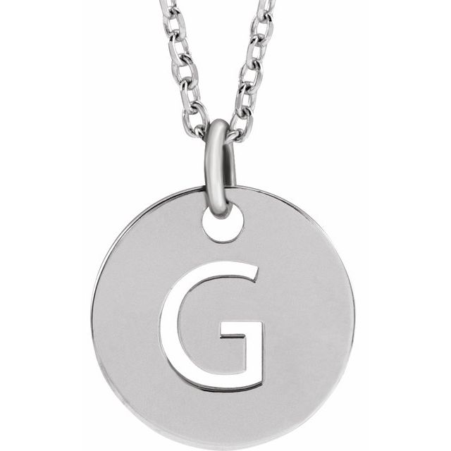 Gold Initial Disc Necklac