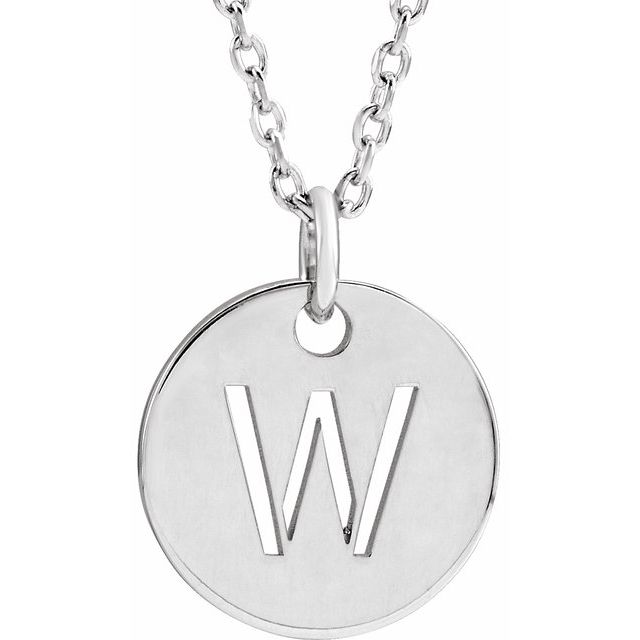 Gold Initial Disc Necklac