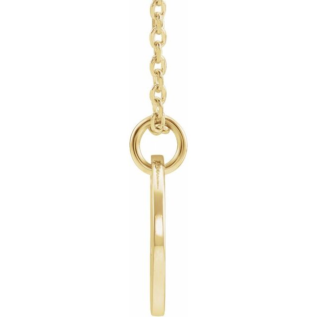 Gold Initial Disc Necklac