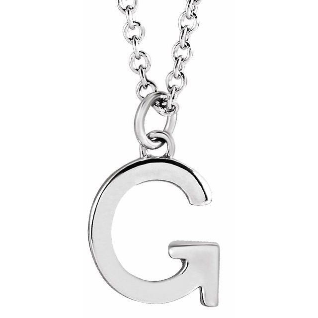 Petite Initial Dangle Necklace