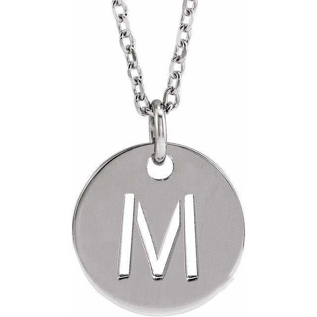 Gold Initial Disc Necklac
