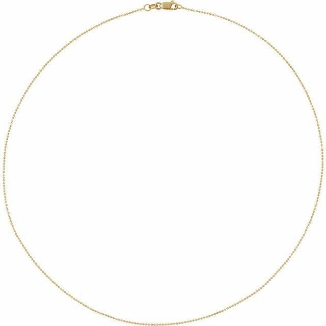 14K Gold Diamond-Cut Bead Chain