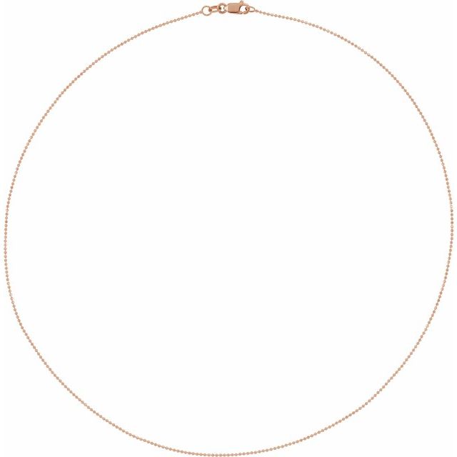 14K Gold Diamond-Cut Bead Chain