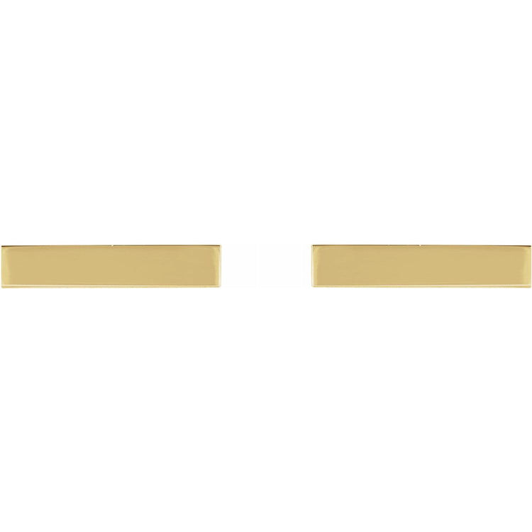 Engravable Gold Bar Earrings