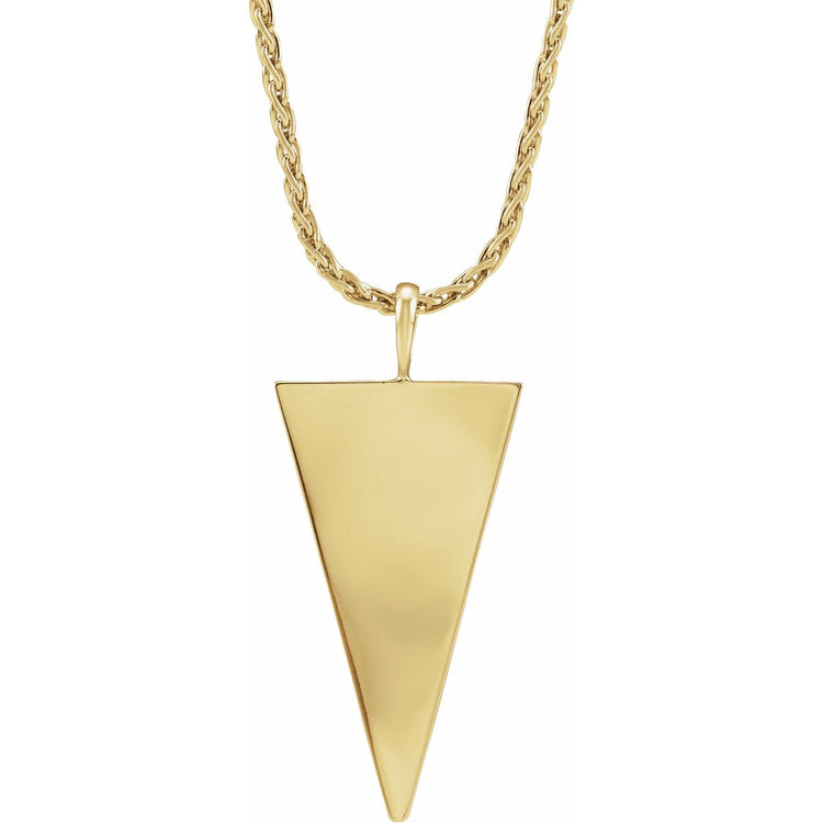 Blue Rubi Engravable Geometric Necklace