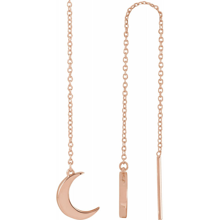 Crescent Moon Thread Earrings