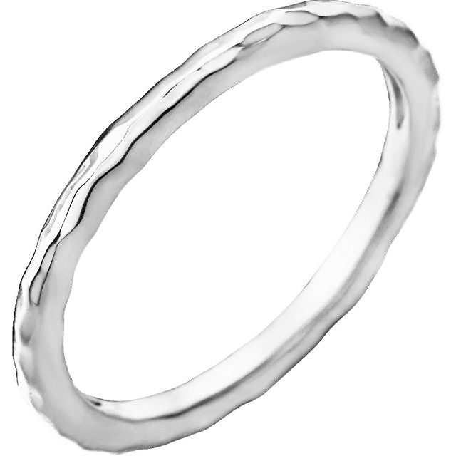 Hammered Stackable Ring