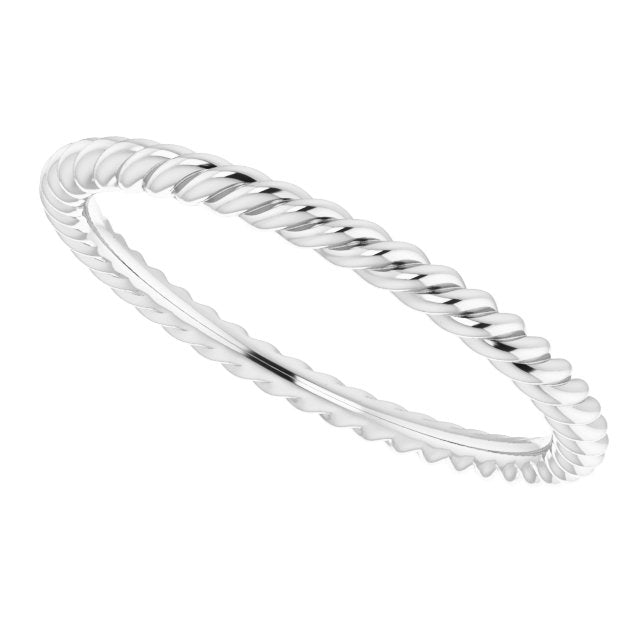 Skinny Rope Solid Gold Ring