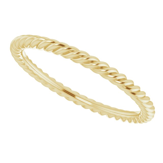 Skinny Rope Solid Gold Ring